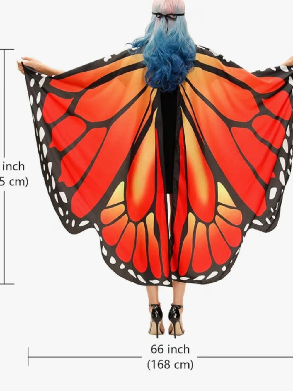 Monarch Butterfly Cape Halloween Festival Costume